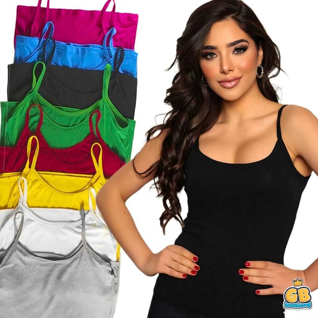 5 Blusas Alcinha Regata Regatinha Feminina, Blusa Canelada Suede Basica