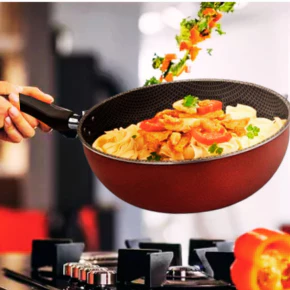 Frigideira Antiaderente Wok 24cm Panela Alta Funda Para Cozinhar, Saltear Legumes, Refogar, Grelhar