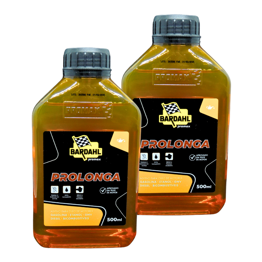 Kit 2 Un Aditivo Bardahl Prolonga 500ml para oleo motores cansados bardal