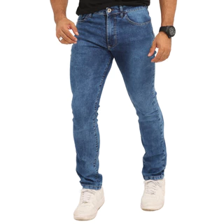 Calça Jeans Masculina Tradicional Skinny com Elastano