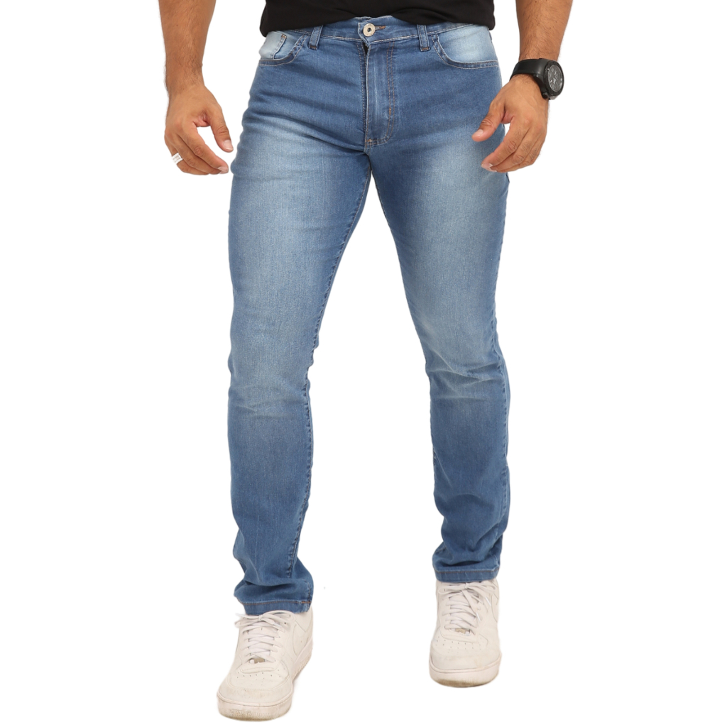 Calça Jeans Masculina Tradicional Skinny com Lycra