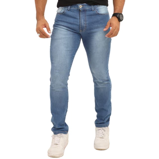 Calça Jeans Masculina Tradicional Skinny com Lycra