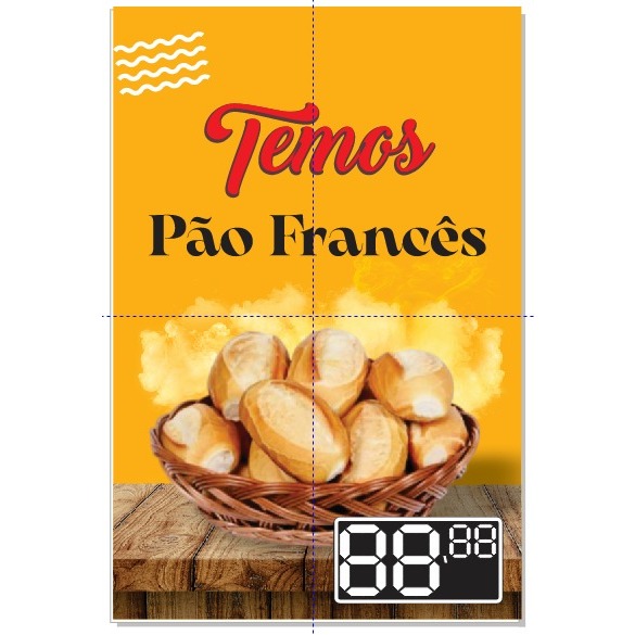Banner  PRONTO Pão Francês,Temos Pães Padaria, Lanchonete, V
