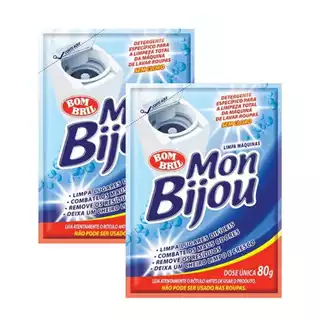 Kit 2 Unidades Limpa Maquina Mon Bijou Combate aos Maus Odores