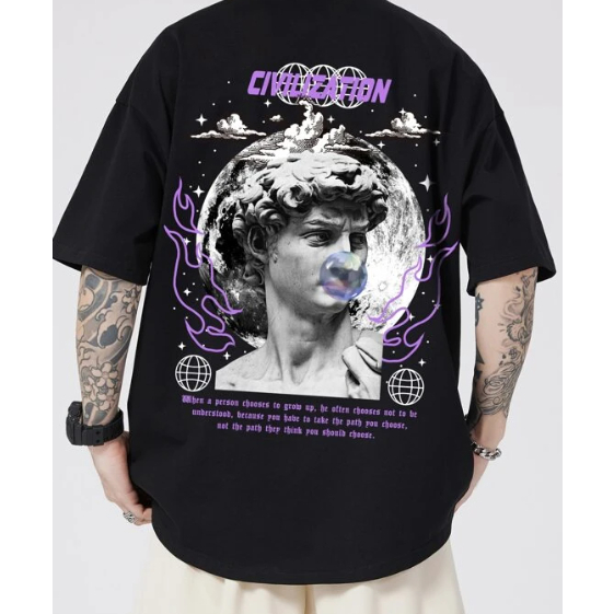 Camiseta Estatua Tempestade Streetwear Camisa Lançamento Plus Size