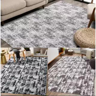 Tapete 1,40 M X 2,00 M Sala Quarto Escritório Geométrico Mesclado Antiderrapante