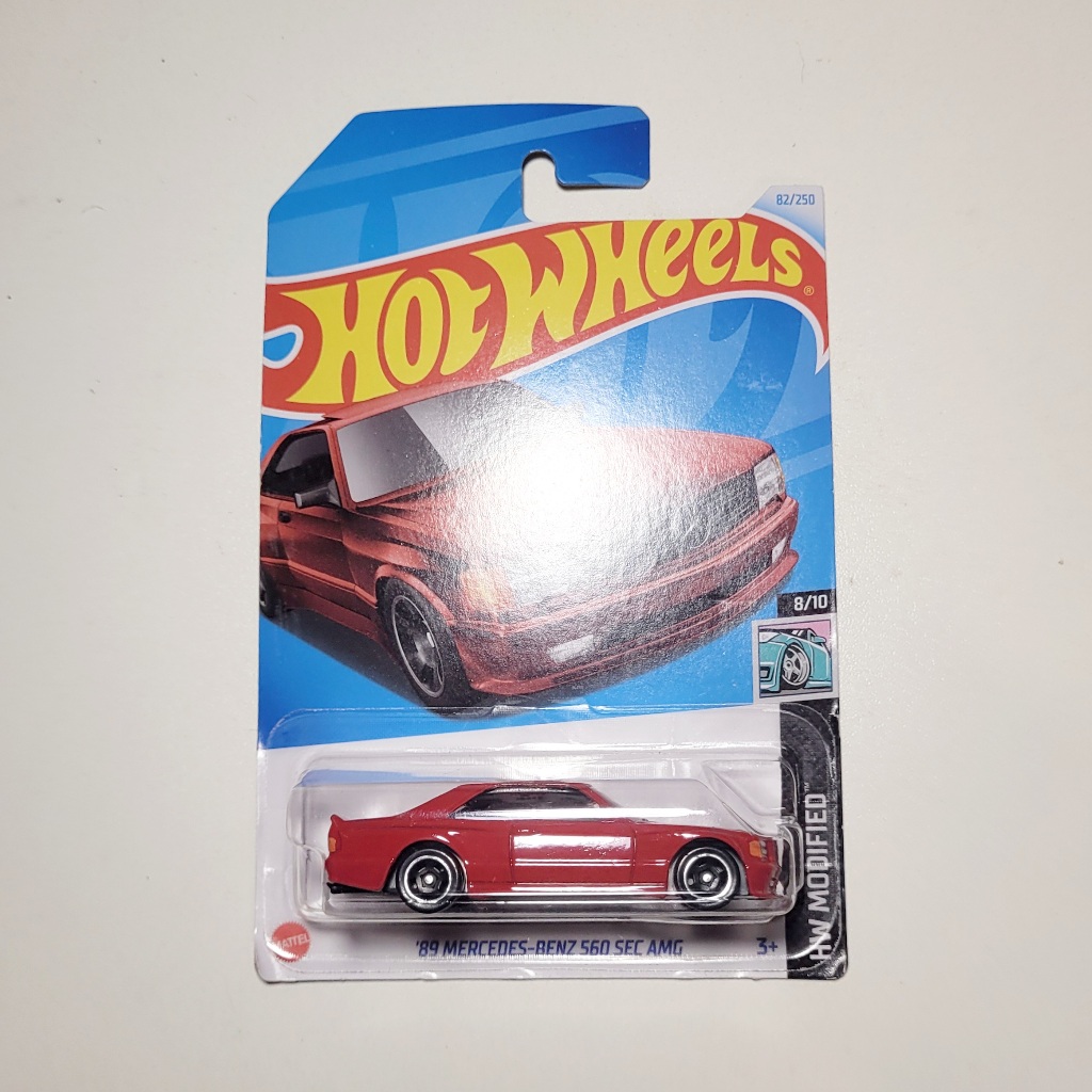 Hot Wheels 89 Mercedes Benz 560 SEC AMG Vermelho Carrinho HW