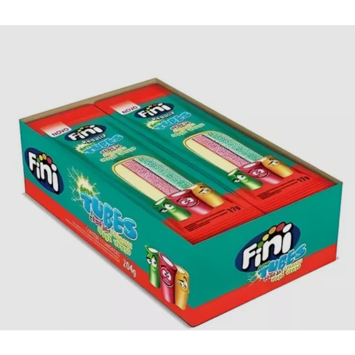 Fini tubes Sabores Variados 15g Caixa C/ 12 Uni 180g | Shopee Brasil
