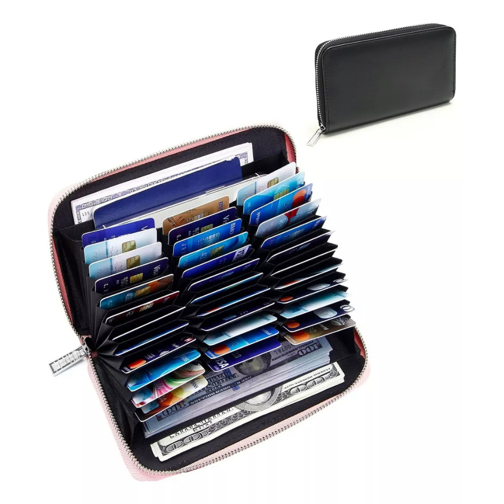Carteira Feminina de Mão Pequena Porta Cartão/ Dinheiro/Documento com Fechamento em Zipper