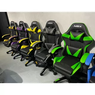 Cadeira Gamer Giratoria Nsx Reclinavel Estofado Couro