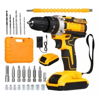 Parafusadeira Furadeira 26v Bivolt 2 Baterias Profissional