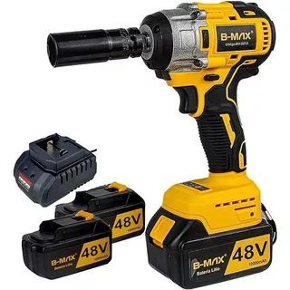 Parafusadeira Furadeira e Chave De Impacto Sem Fio 48v 2 Baterias Bivolt