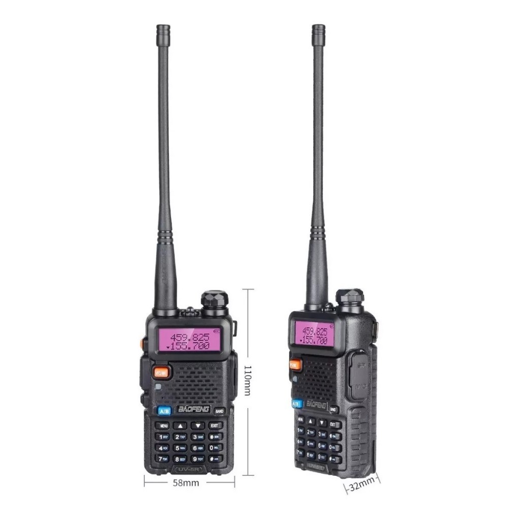 Rádio Comunicador Dual Band Uhf Vhf Uv-5r HT Fm Fone