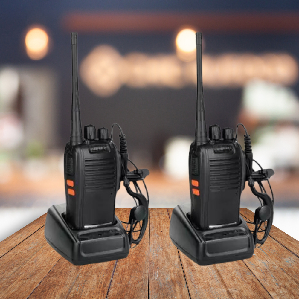 kit 2 rádios comunicador Alcance 12 Km 16 Canais BF 777S Profissional recarregável rádio segurança