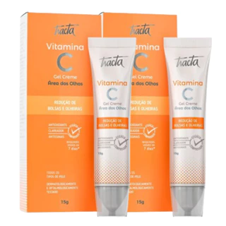 Kit Com 2 Gel Creme Vitamina C Para A Área Dos Olhos 15g Tracta v:07/24