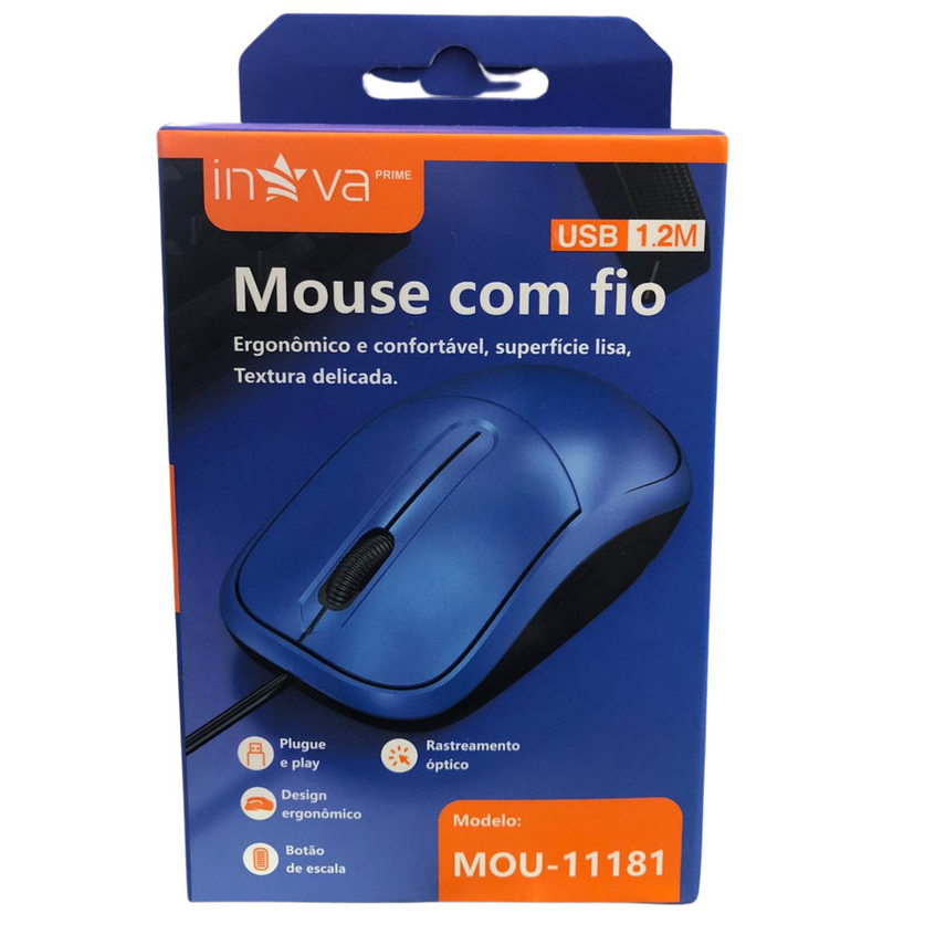 MOUSE COM FIO INOVA MOU-11181 | Shopee Brasil