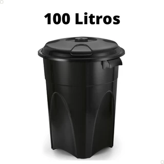 Cesto De Lixo Grande 100 Litros Lixeira Reforçada