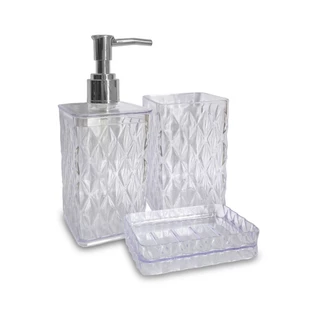 Kit Higiene Banheiro 3 Peças Linha Glamour Plasútil