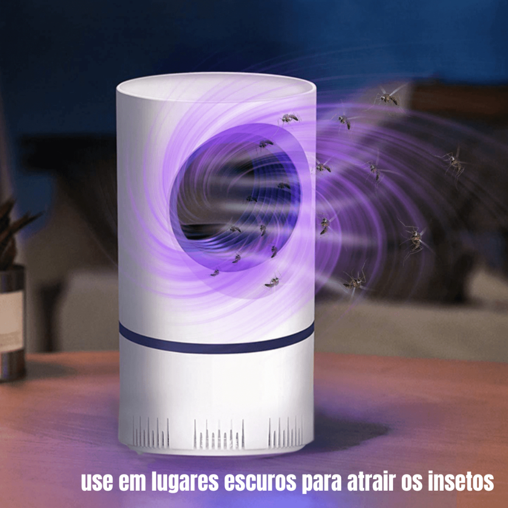 Mata Mosquito Insetos Armadilha Elétrica Usb Repelente Com Luz Led UV Recarregável