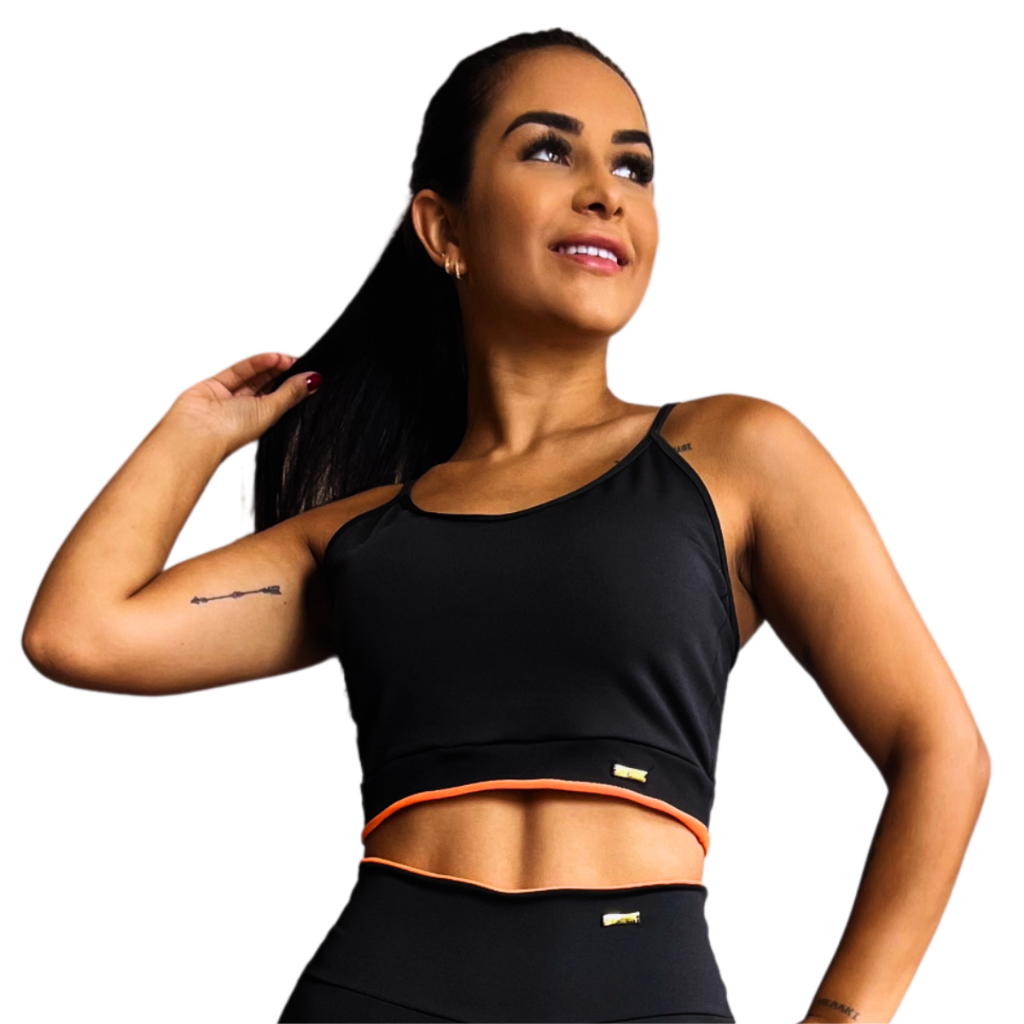 Top Alça Sem Bojo Liso Ginástica Feminina Treino Academia Fitness ...
