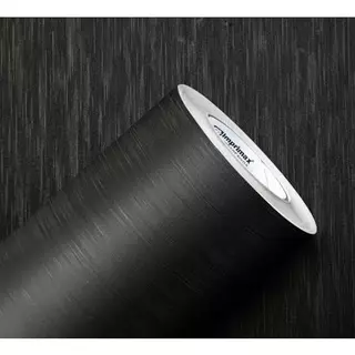 Adesivo Decorativo Lavável - Aço Escovado Preto 2m x 1,22m