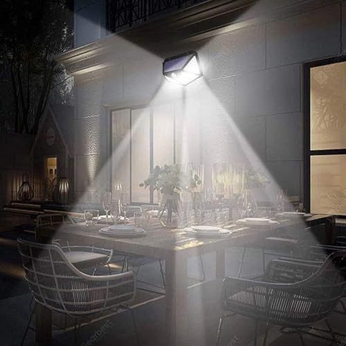 Luz Solar Refletor Para Jardim 100/30/20 Leds Com Sensor Movimento Presença com 3 funções Prova D' Água