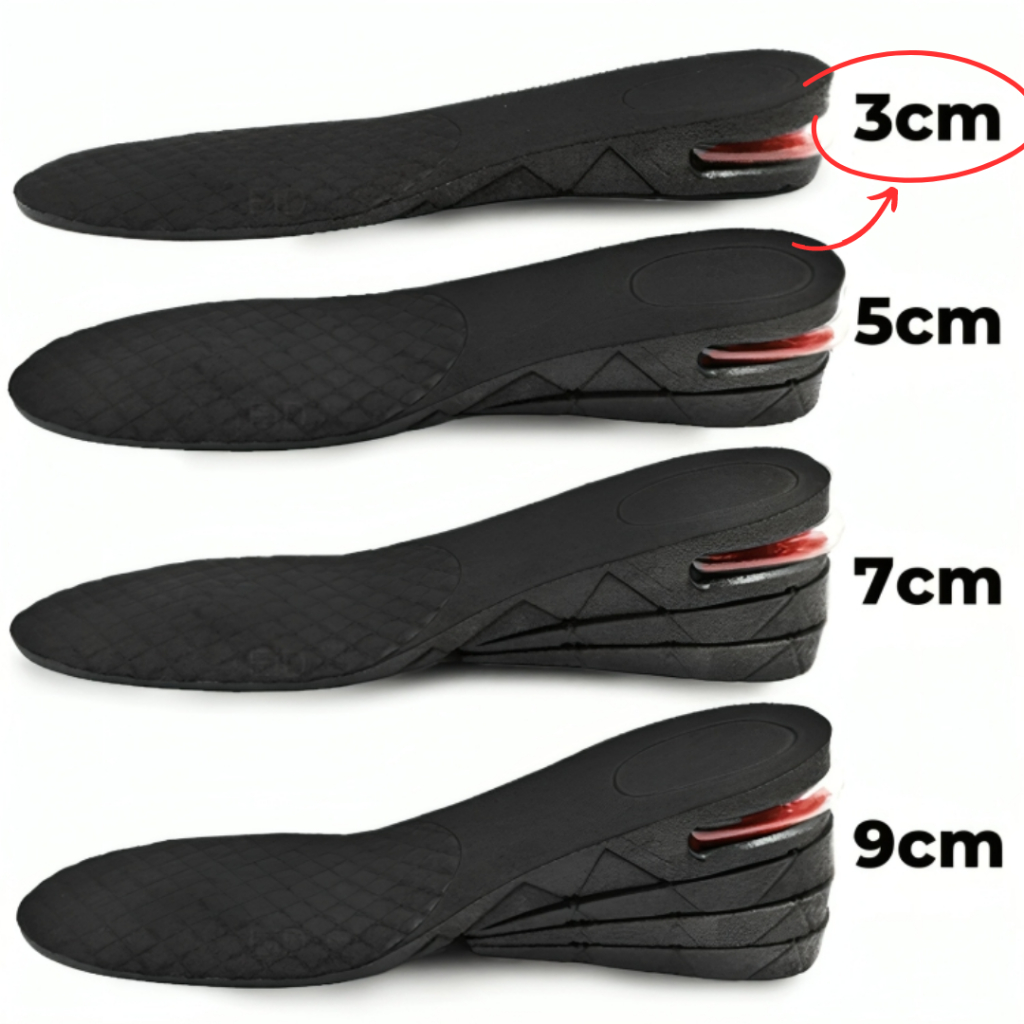 Palmilha Elevadora de Aumenta Altura Salto Invisível Mais Alto