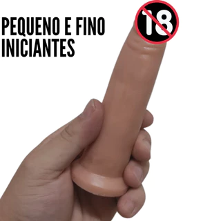 Prótese Peniana Fina Pênis Pequeno Iniciante 12cm Dilata Excita Estimula Sex Shop