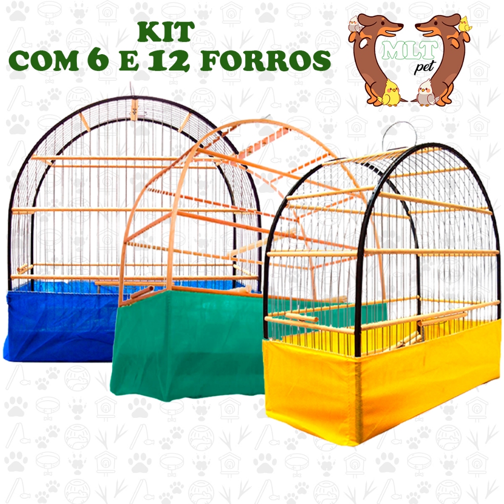 KIT 6 Forro Capa TNT Gaiola para Pássaros Gaiola Grandes e pequenas n1 ao n8