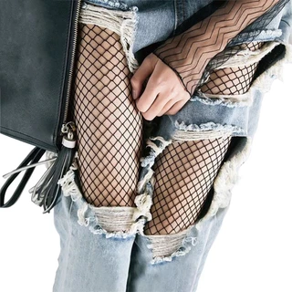 Meia Calça Arrastão Sem Strass Feminina Adulto Preta