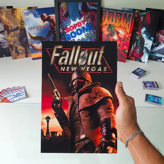 Fallout New Vegas Placa decorativa mdf quadro decoração parede presente Jogos / Games / Setup Gamer