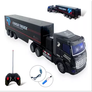 Carrinho caminhão de controle remoto recarregável com led