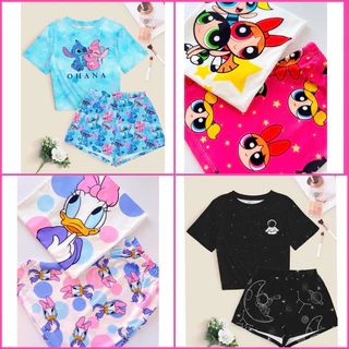 pijama com mangua baby-doll roupa de dormir moda feminina