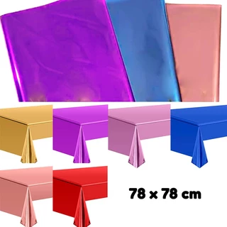 Kit 10 Toalha Mesa Metalizada Quadrada 78x78 cm