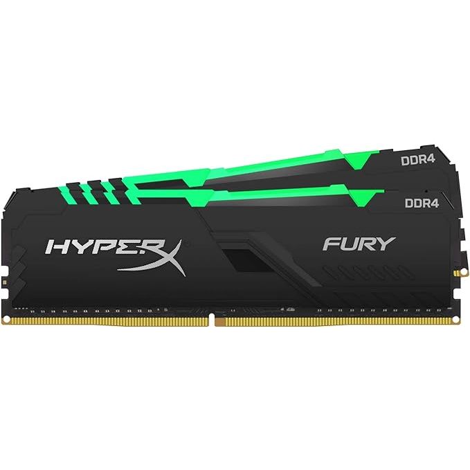 Memória RAM HyperX Fury, DDR4 8GB, 3200MHz, RGB, Gamer, Kingston. Original no Brasil.