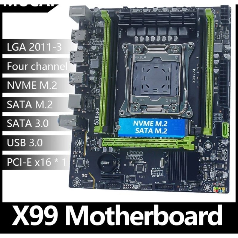 kit placa mãe X99-P4 + Xeon E5 2620 v4