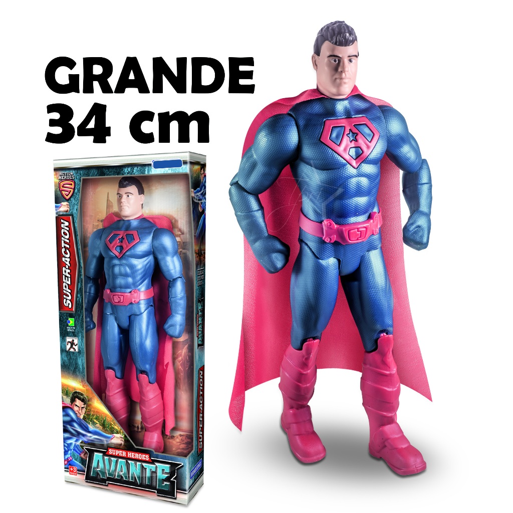 BONECO ARTICULADO 54 CM EXTRA GRANDE COLEÇÃO SUPER HERÓIS BRINQUEDO ...