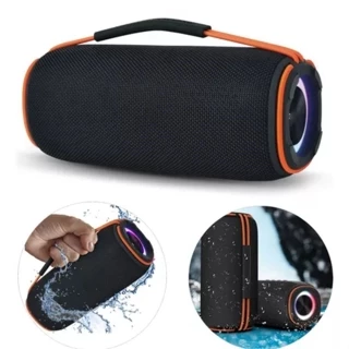 Caixa de som Bluetooth Resistente a Água com Alto Falante Duplo 30W e Luz RGB A