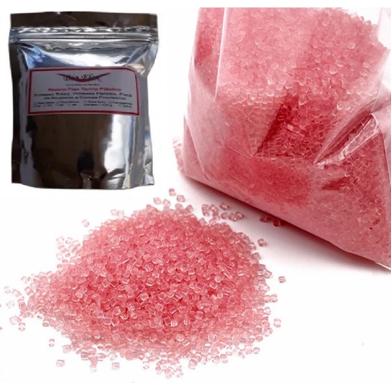 Resina Para Protese DENTARIA Termo Plástica Prótese Flexível 250gr Rosa