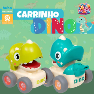 Carrinho Dino Com Apito E Fricção Aperta Cabeça E Anda Buba
