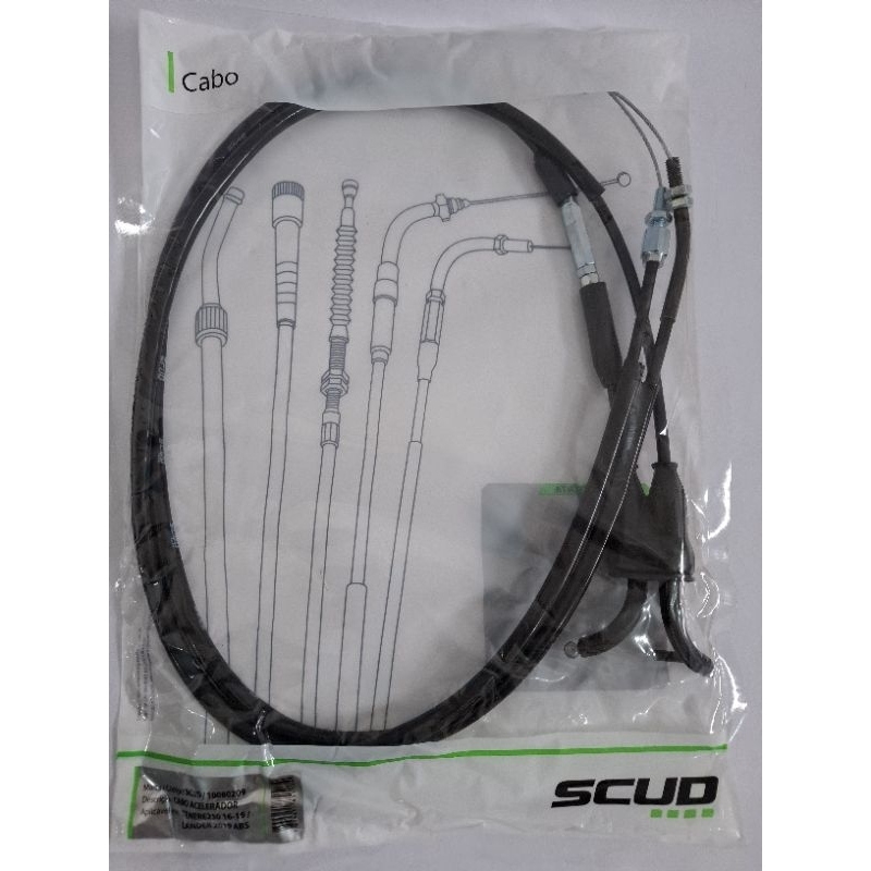 Cabo Acelerador Lander 250 Nova 16/22 ABS Duplo SCUD