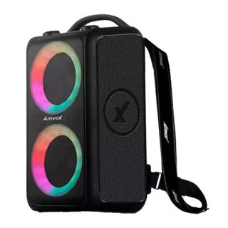Caixa De Som Amplificada Amvox ACA 600 BAGVOX BLACK 2 Woofers 6,5" 600W Bluetooth TWS Led Bivolt