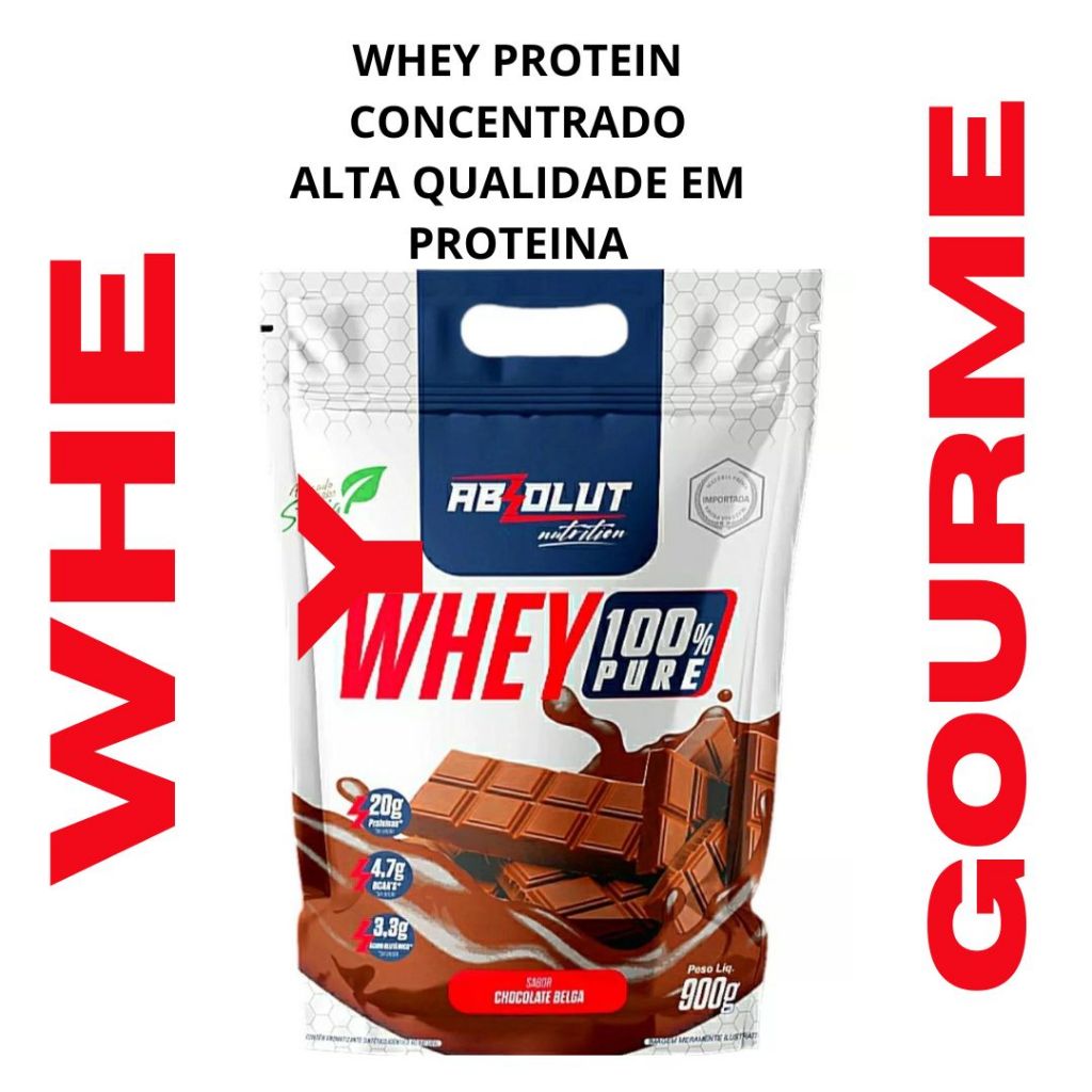 WHEY PROTEIN CONCENTRADO ABSOLUT WHEY 100 PURE Shopee Brasil