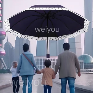 Atacado com 10 peçasGuarda-chuva de bolinhas irregular oversized reforço duplo