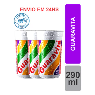 3 Copos de Guaravita 290ml Guaraná Natural Sabor do Rio - guarana