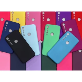 Kit - Capa Capinha Case + Película -Moto Motorola G8 Plus Silicone Aveludado Protetora Colorido