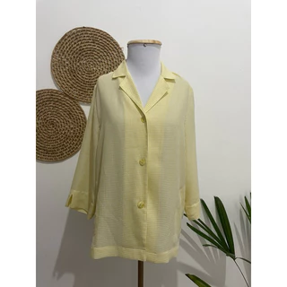 camisa xadrez amarela- tamanho M