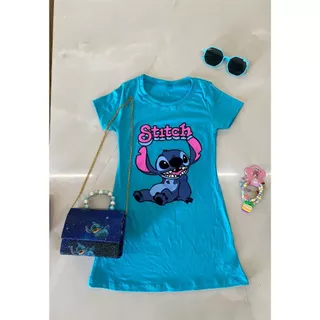 Vestido infatil do stitch vestidinho infantil menina vestido stitch moda blogueirinha