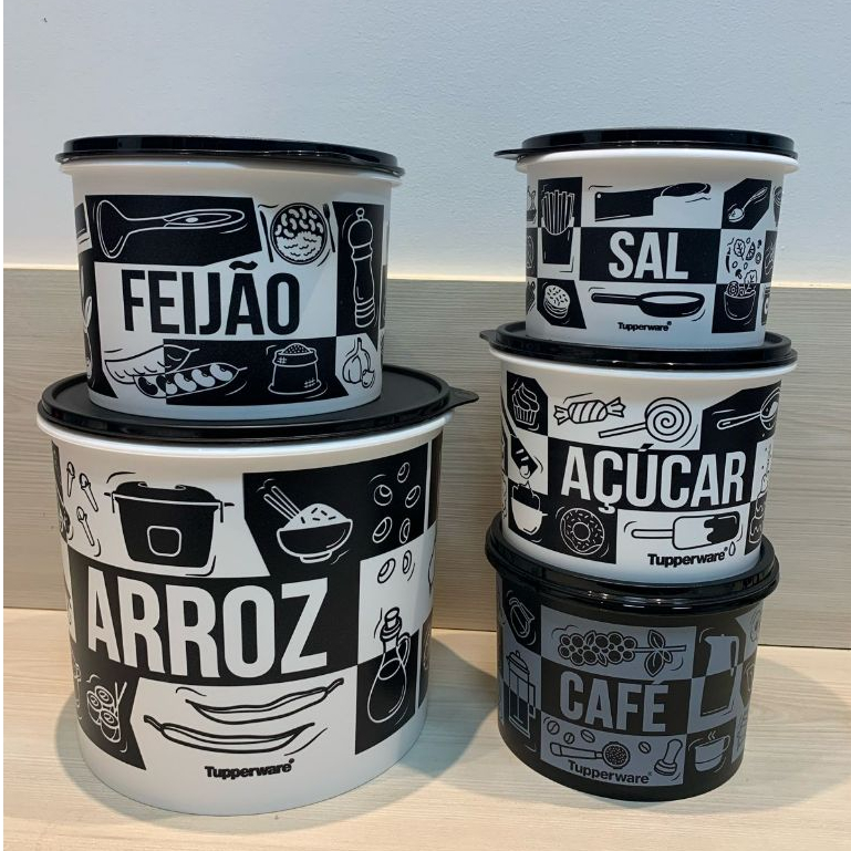 TUPPERWARE KIT MANTIMENTO LINHA POP BOX - 5 PEÇAS