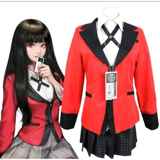 cosplay fantasia roupa saia uniforme kakegurui yumeko jabami adulto e infantil